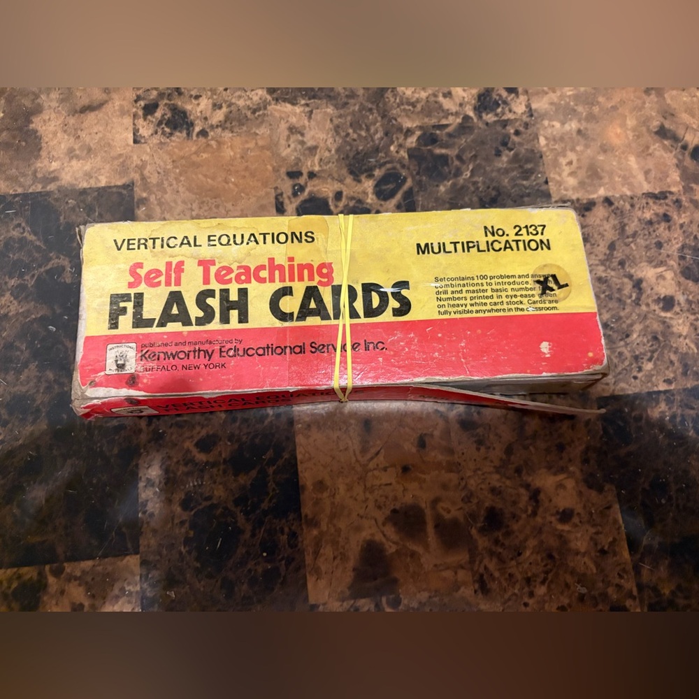 Kenworthy Self Teaching Flash Cards - Red & Yellow Multiplication